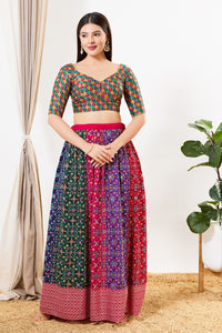 Position Printed Sabya Cut Designer Blouse