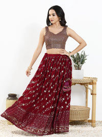 Light Gold Sequence Embroidered Paan Neck Sleeveless Blouse
