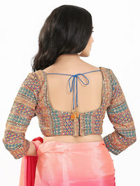 Zari Embroidered Sweetheart Neck Blouse