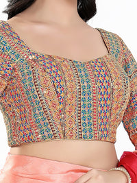 Zari Embroidered Sweetheart Neck Blouse