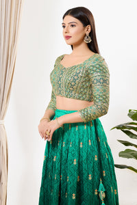 Zari Embroidered Sweetheart Neck Blouse