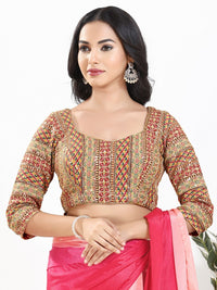 Zari Embroidered Sweetheart Neck Blouse