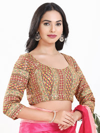 Zari Embroidered Sweetheart Neck Blouse