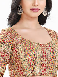 Zari Embroidered Sweetheart Neck Blouse