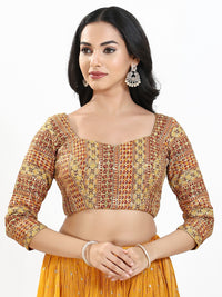 Zari Embroidered Sweetheart Neck Blouse
