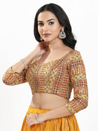 Zari Embroidered Sweetheart Neck Blouse