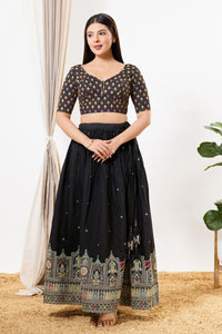 Black Multi Thread Blouse