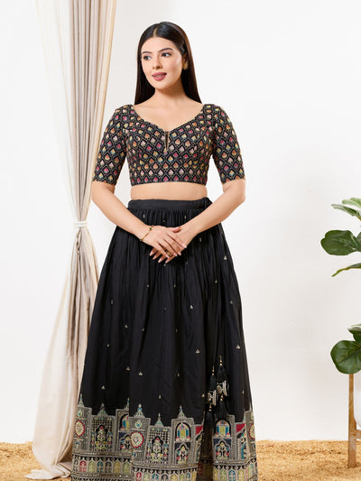 Black Multi Thread Blouse
