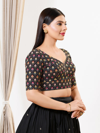 Black Multi Thread Blouse