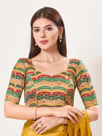 Position Printed Armhole Cut Blouse