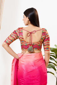 Position Printed Armhole Cut Blouse
