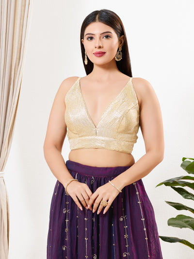 Sequence Spegetti Party Wear Blouse