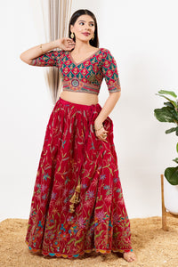 Machine Embroidered Yoke Wedding Blouse