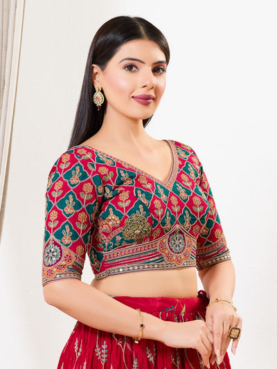 Machine Embroidered Yoke Wedding Blouse