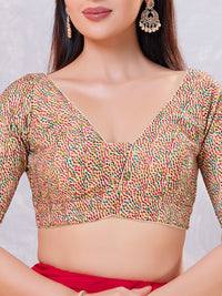 Offwhite Multi Threadwork Blouse
