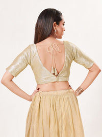 Sequence Deep V Neck Elbow Sleeves Blouse