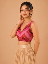 Multi Embroidered Zig Zag Blouse