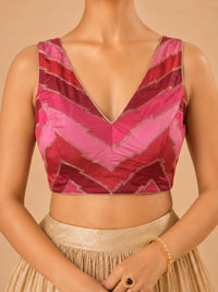 Multi Embroidered Zig Zag Blouse