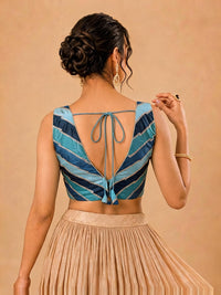 Multi Embroidered Zig Zag Blouse