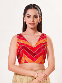 Multi Embroidered Zig Zag Blouse