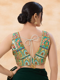 Cordwork Embroidered Sleeveless Blouse