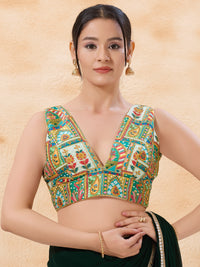 Cordwork Embroidered Sleeveless Blouse