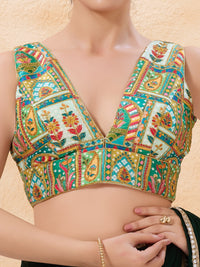 Cordwork Embroidered Sleeveless Blouse