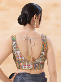Cordwork Embroidered Sleeveless Blouse