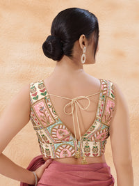 Cordwork Embroidered Sleeveless Blouse