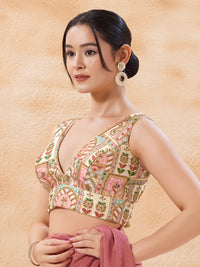 Cordwork Embroidered Sleeveless Blouse