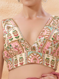 Cordwork Embroidered Sleeveless Blouse