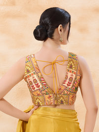 Cordwork Embroidered Sleeveless Blouse
