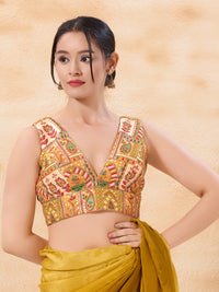 Cordwork Embroidered Sleeveless Blouse