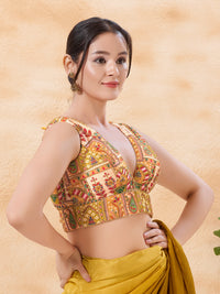 Cordwork Embroidered Sleeveless Blouse