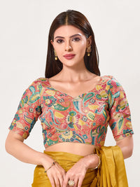 Paisley Paan Neck Festive Blouse