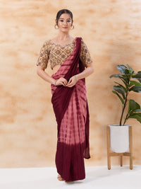 Chikoo Heavy Embroidered Elbow Sleeves Blouse