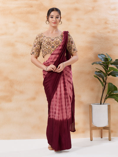 Chikoo Heavy Embroidered Elbow Sleeves Blouse