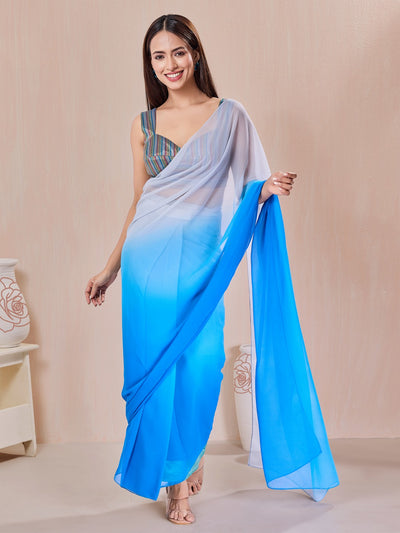 Vamas Tissue Stripes Armhole Cut Sleeveless Blouse