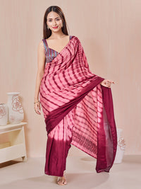 Vamas Tissue Stripes Armhole Cut Sleeveless Blouse