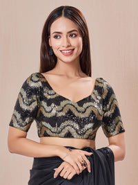 Sequence Waves Embroidery Partywear Blouse