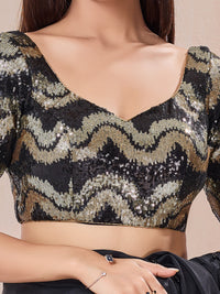 Sequence Waves Embroidery Partywear Blouse