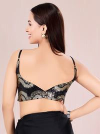 Sequence Waves Embroidery Sleeveless Partywear Blouse