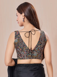 Kashmiri Work Yoke Sleeveless Blouse