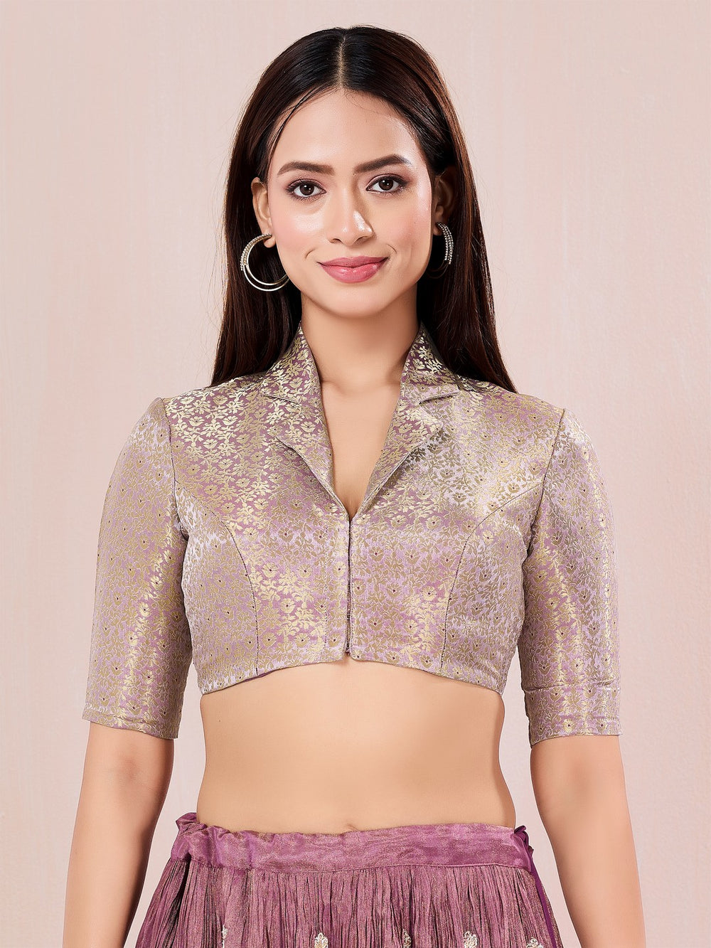 Vamas Brigerton Inspired Brocade Collar Blouse