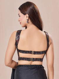 Vamas Velvet Partywear Buckle Closure Blouse