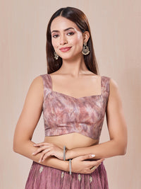 Vamas Velvet Partywear Buckle Closure Blouse