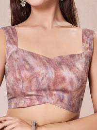 Vamas Velvet Partywear Buckle Closure Blouse