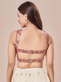 Vamas Velvet Partywear Buckle Closure Blouse