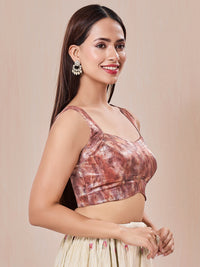 Vamas Velvet Partywear Buckle Closure Blouse