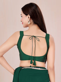 Vamas Pintucks Katori Cut Silk Sleeveless Blouse